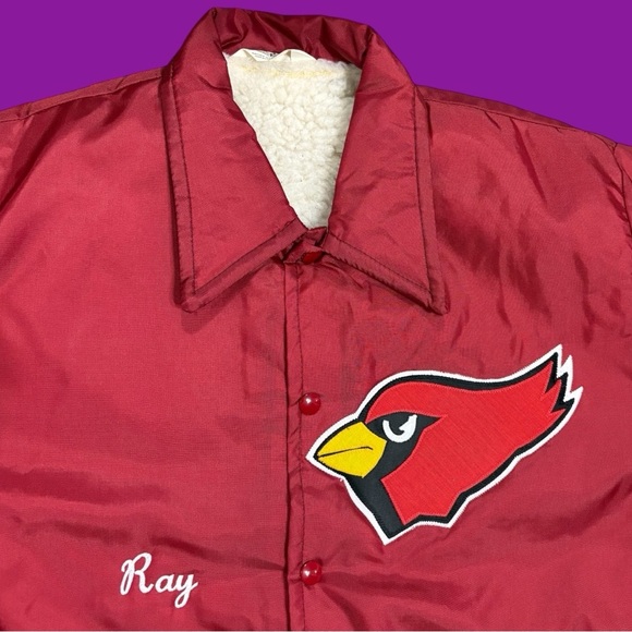 Vintage 80s Gem Sportswear Arizona Cardinals Coach Jacket - Picture 3 of 4
